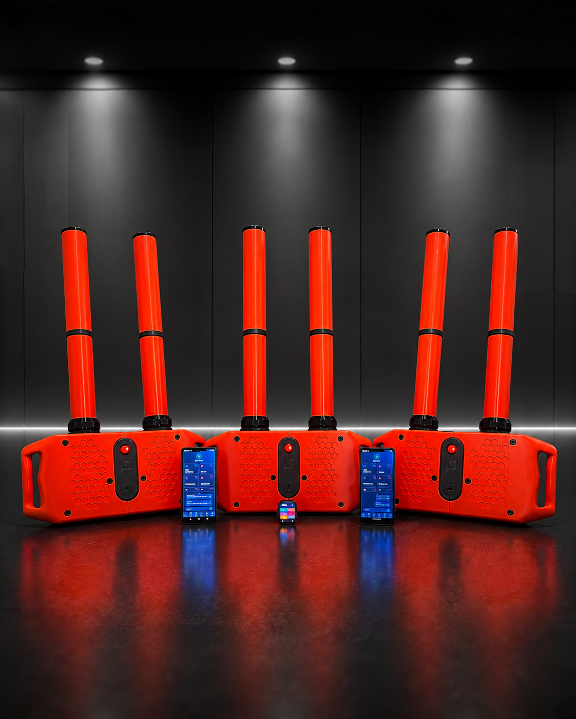 Field device set and mobile screens
